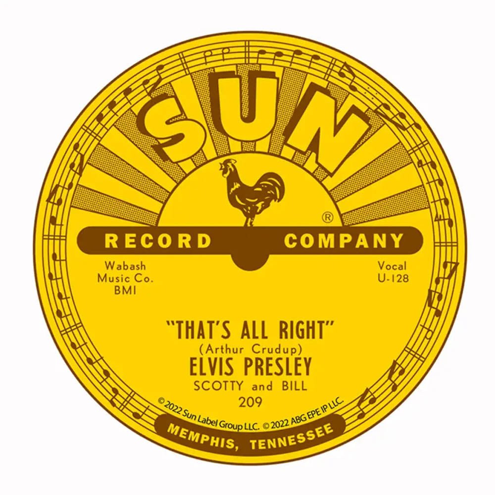 ELVIS PRESLEY エルヴィスプレスリー (生誕 90周年 ) - Elvis That's All Right / ステッカー - PGS